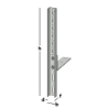 Afbeeldingen van GB dakrandsteun - 700x40x60x40x2,5mm - zink magnesium