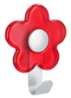 Afbeeldingen van Siro Kapstokhaak metaal - L 100mm/H 30mm/B 77mm rood/aluminium 
