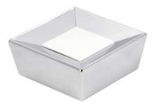 Afbeeldingen van Siro Meubelknop metaal - L 39mm/H 16mm/B 39mm chroom glanzend/wit 