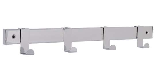 Afbeeldingen van Siro Haaklijst metaal - boorafstand 368mm/L 404mm/H 33mm/B 51mm - chroom glanzend 