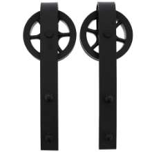 Afbeeldingen van INTERSTEEL Set van 2 hangrollen Wheel 340 mm mat zwart 4501