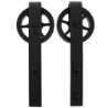 Afbeeldingen van INTERSTEEL Set van 2 hangrollen Wheel 340 mm mat zwart 4501