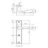 Afbeeldingen van INTERSTEEL Deurkruk Banaan met schild 181x41x7mm WC63/8mm messing getrommeld 0201