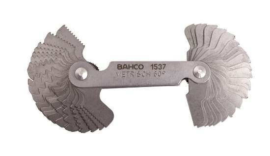 Afbeeldingen van Bahco schroefdraadmeter metrisch 60° en Whitworth 55° (1537)