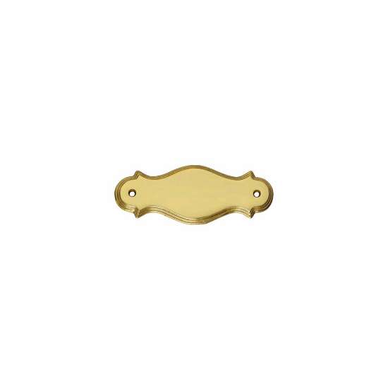 Afbeeldingen van INTERSTEEL Naamplaat 133 x 50 x 6 mm met rand messing gelakt 4040