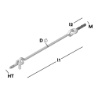Afbeeldingen van GB Windhaak metrisch/oog HT M6x30 200 Ø5,8 RVS