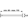 Afbeeldingen van Axa barrierestang - V3-universeel 60-110cm - Wit 