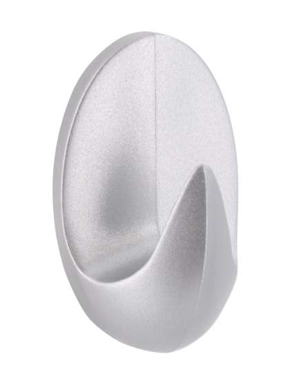 Afbeeldingen van Siro Haak kunststof - zelfklevend L 29mm/H 14mm/B 18mm chroom mat 