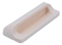 Afbeeldingen van Siro Schelpgreep hout - boorafstand 64mm/L 110mm/H 19mm/B 40mm vurenhout 
