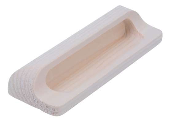 Afbeeldingen van Siro Schelpgreep hout - boorafstand 64mm/L 110mm/H 19mm/B 40mm vurenhout 