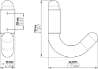 Afbeeldingen van Siro Kapstokhaak kunststof - boorafstand 20mm/L 70mm/H 60mm/B 18mm - wit 