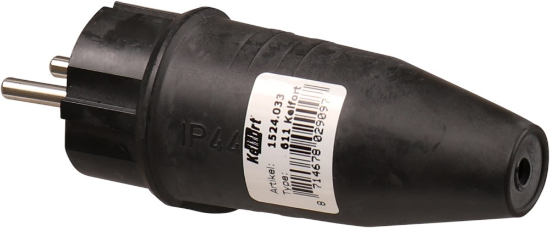 Afbeeldingen van Kelfort Stekker - 16A/250V - zwart rubber 2P+A 