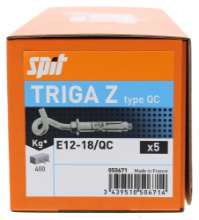 Afbeeldingen van Spit Veiligheidsanker met staart Triga Z - M12x178mm - verzinkt 