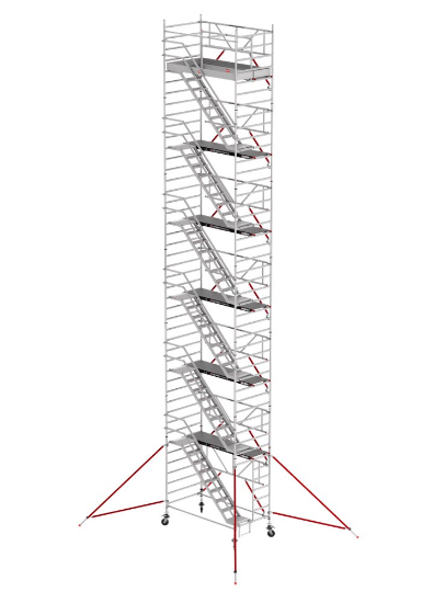 Afbeeldingen van Altrex Trapsteiger RS TOWER 53-S - Werkhoogte 14.2 meter - Platformlengte 2.45 meter Fiber-Deck 