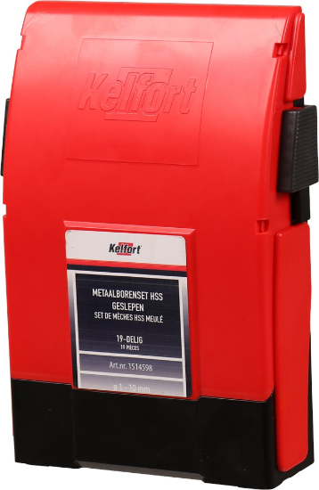 Afbeeldingen van Kelfort Metaalborenset - 1-10mm oplopend per 0,5mm - HSS 19-delig Geslepen 