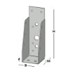 Afbeeldingen van GB Balkdrager GBS-ZL 46x146 1,5 Sendzimir Verzinkt