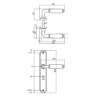 Afbeeldingen van INTERSTEEL Deurkruk Courgette met ovaal schild 238x39x9mm sleutelgat 56mm mat chroom 0206