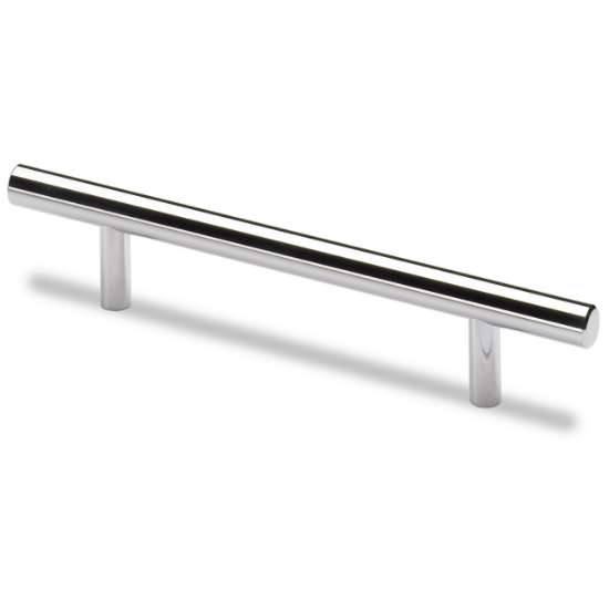 Afbeeldingen van Hettich stanggreep Hale, boorafstand 96, L 156 mm, H 35 mm, ø 12 mm, glans verchroomd