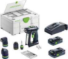 Afbeeldingen van Festool accu schroefboormachine C18 - 18V 2x 4.0Ah Li-on accu - inclusief snellader in Systainer 