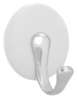 Afbeeldingen van Siro Haak keramisch - L 59mm/H 41mm/B 50mm zelfklevend wit/chroom 