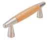 Afbeeldingen van Siro Meubelgreep hout - boorafstand 96mm/L 133mm/H 32mm/B 14mm beuken/nikkel 