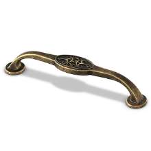 Afbeeldingen van Hettich Greep Siradia, boorafstand 128, L 149 mm, B 23 mm, H 29 mm, messingkleurig antiek