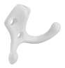 Afbeeldingen van Siro Kapstokhaak metaal - boorafstand 17x18x18mm/L 39mm/H 22mm/B 65mm - wit 