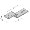 Afbeeldingen van GB vloerkozijnstrip - 45x110x155mm 60x8mm - elektrolitisch verzinkt
