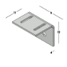 Afbeeldingen van GB hoekanker zwaar - 80x80mm 100x5mm - zink magnesium
