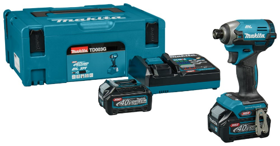 Afbeeldingen van Makita accu slagschroevendraaier TD003GD201 - 40V Max 2x2,5Ah accu's - inclusief lader in doos 