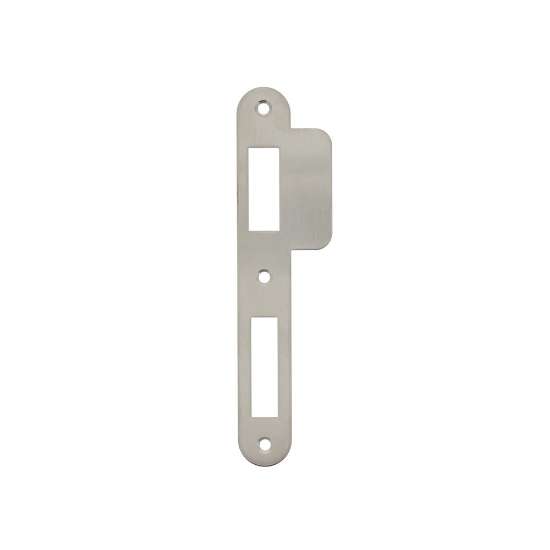 Afbeeldingen van INTERSTEEL Sluitplaat 175x25/44x1,5mm tbv dag- en nacht schoot, afgerond met korte lip, rvs DIN links 9509