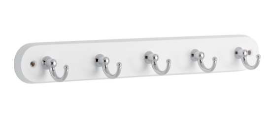 Afbeeldingen van Siro Sleutelhouder metaal - boorafstand 270mm/L 300mm/H 38mm/B 36mm beuken wit/chroom 