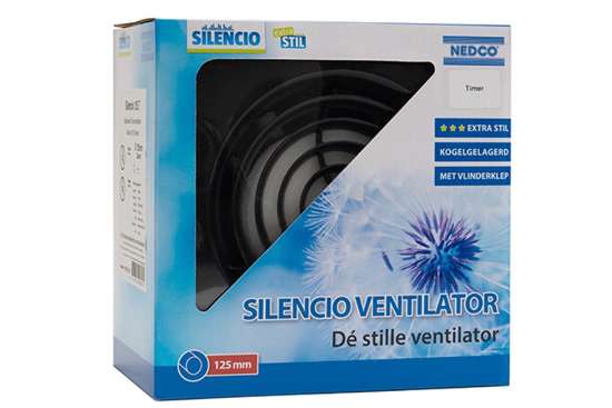 Afbeeldingen van Badkamer-/toiletventilator Silencio 125 T