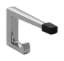 Afbeeldingen van Siro Deurstop haak metaal - boorafstand 32mm/L 64mm/H 100mm/B 15mm chroom glanzend/ zwart 