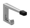 Afbeeldingen van Siro Deurstop haak metaal - boorafstand 32mm/L 64mm/H 100mm/B 15mm chroom glanzend/ zwart 