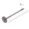 Afbeeldingen van GB instortplug - Ø8x240mm - nylon paars