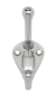 Afbeeldingen van Siro Kapstokhaak metaal - boorafstand 22mm/L 82mm/H 76mm/B 32mm chroom glanzend 