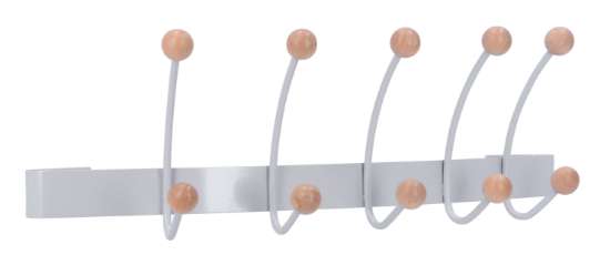 Afbeeldingen van Siro Haaklijst metaal - boorafstand 388mm/L 452mm/H 127mm/B 135mm - grijs/esdoorn 