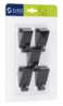 Afbeeldingen van Siro Deurhaak metaal - 5 stuks L 57mm/H 35mm/B 30mm mat zwart 