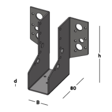 Afbeeldingen van GB raveeldrager zwaar - 280/38x121x2mm - epoxycoating zwart