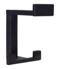 Afbeeldingen van Siro Kapstokhaak metaal - boorafstand 32mm/L 92mm/H 80mm/B 70mm mat zwart 