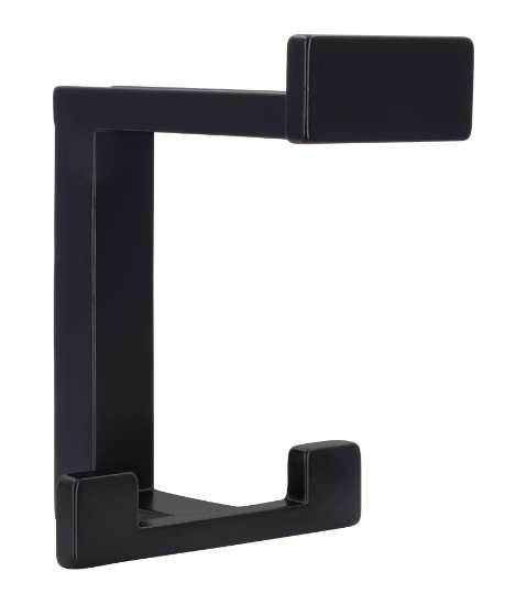 Afbeeldingen van Siro Kapstokhaak metaal - boorafstand 32mm/L 92mm/H 80mm/B 70mm mat zwart 