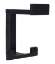 Afbeeldingen van Siro Kapstokhaak metaal - boorafstand 32mm/L 92mm/H 80mm/B 70mm mat zwart 
