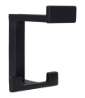 Afbeeldingen van Siro Kapstokhaak metaal - boorafstand 32mm/L 92mm/H 80mm/B 70mm mat zwart 