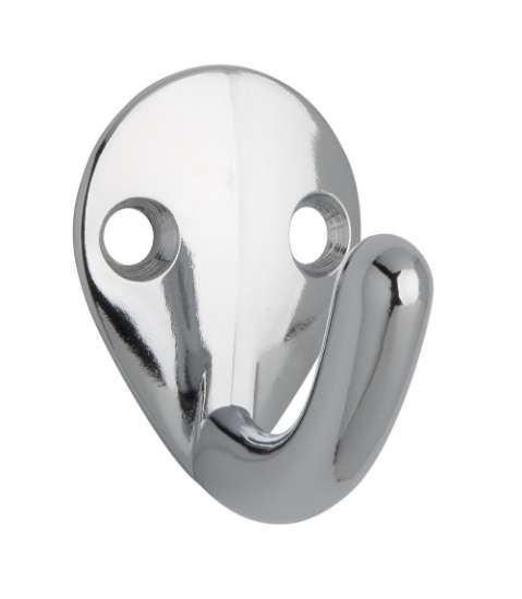 Afbeeldingen van Siro Kapstokhaak metaal - boorafstand 17mm/L 37mm/H 32mm/B 28mm chroom glanzend 