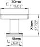 Afbeeldingen van Siro Meubelknop metaal - L 30mm/H 23mm/B 30mm mat zwart 
