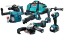 Afbeeldingen van Makita DLX5069TX1 LXT 18 V combiset voor allround tot zwaar boor, schroef, zaag en slijpwerk