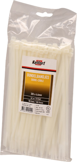 Afbeeldingen van Kelfort bundelbandjes - 4.6x200mm - transparant 