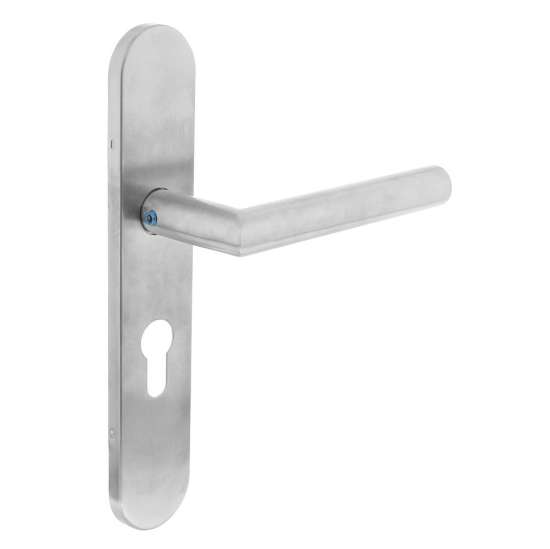 Afbeeldingen van INTERSTEEL Deurkruk Hoek 90° op verdekt schild met nokken 7mm rvs EN1906/4 1297