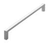 Afbeeldingen van Siro Meubelgreep metaal - boorafstand 192mm/L 200mm/H 28mm/B 8mm chroom glanzend 